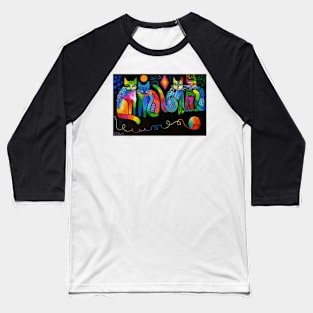 Abstract Cats ( HBAS demo ) Baseball T-Shirt